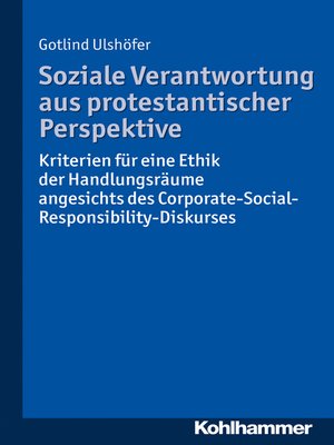 cover image of Soziale Verantwortung aus protestantischer Perspektive